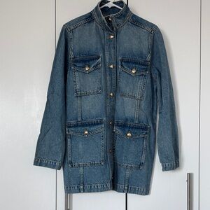 MK Denim Jacket with Gold Buttons